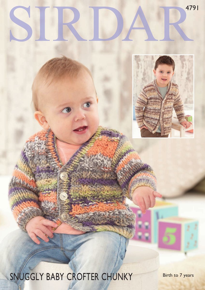 Sirdar 4791 Baby's & Child's Cardigan in Snuggly Baby Crofter Chunky pattern cover