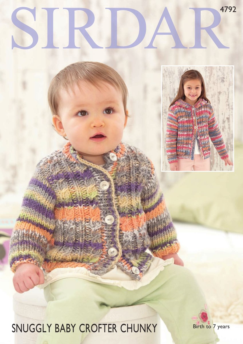 Sirdar 4792 Baby's & Child's Cardigan in Snuggly Baby Crofter Chunky pattern cover