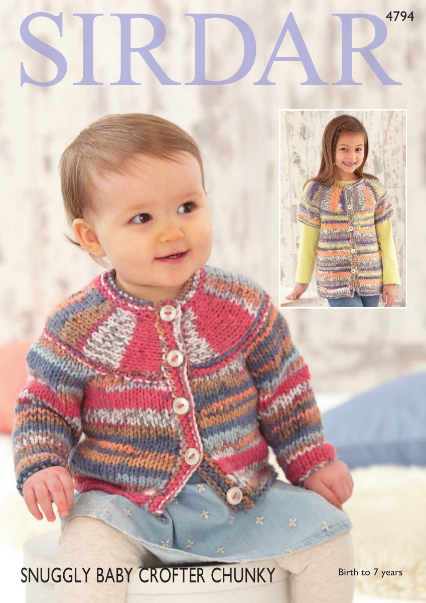Sirdar 4794 Baby's & Child's Cardigan in Snuggly Baby Crofter Chunky pattern cover