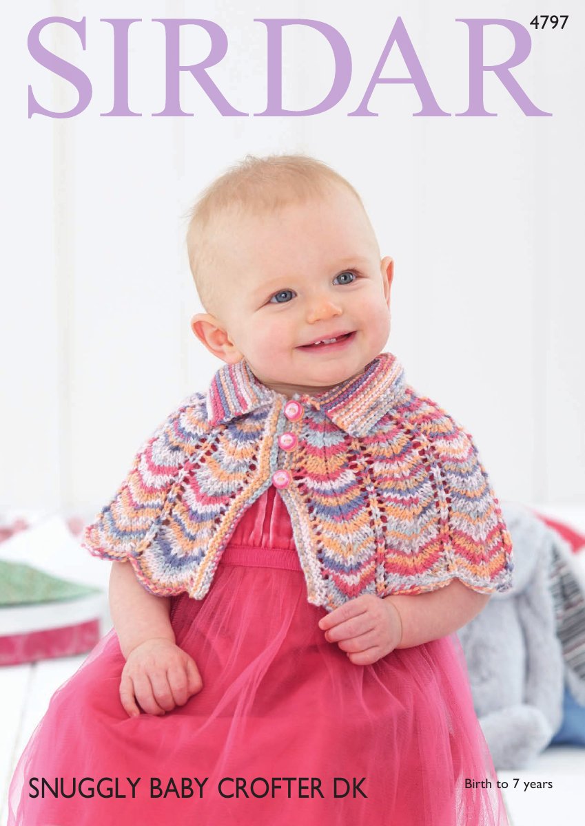 Sirdar 4797 Capes in Snuggly Baby Crofter DK pattern cover
