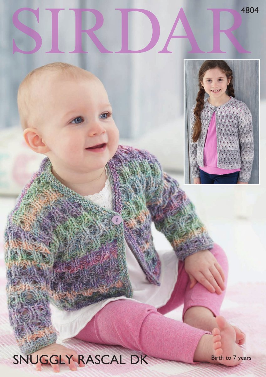 Sirdar 4804 Cardigans in Snuggly Rascal DK pattern cover