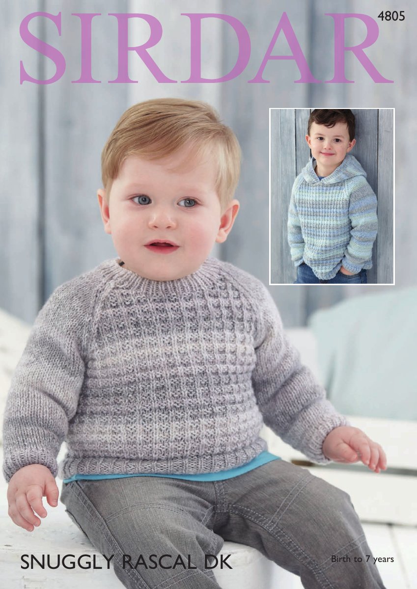 Sirdar 4805 Baby Boy's and Boy's Sweaters in Snuggly Rascal DK pattern cover