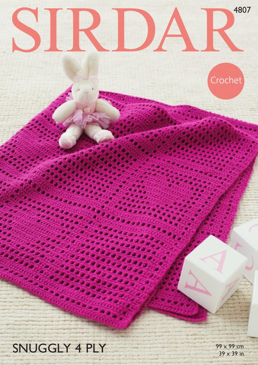Sirdar 4807 Blanket in Snuggly 4 Ply pattern cover