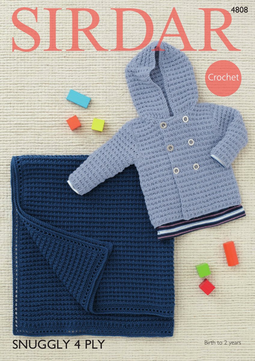Sirdar 4808 Boys Jacket and Blanket in Snuggly 4 Ply pattern cover