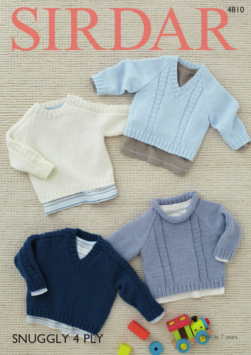 Sirdar 4810 Sweaters in Snuggly 4 Ply pattern cover