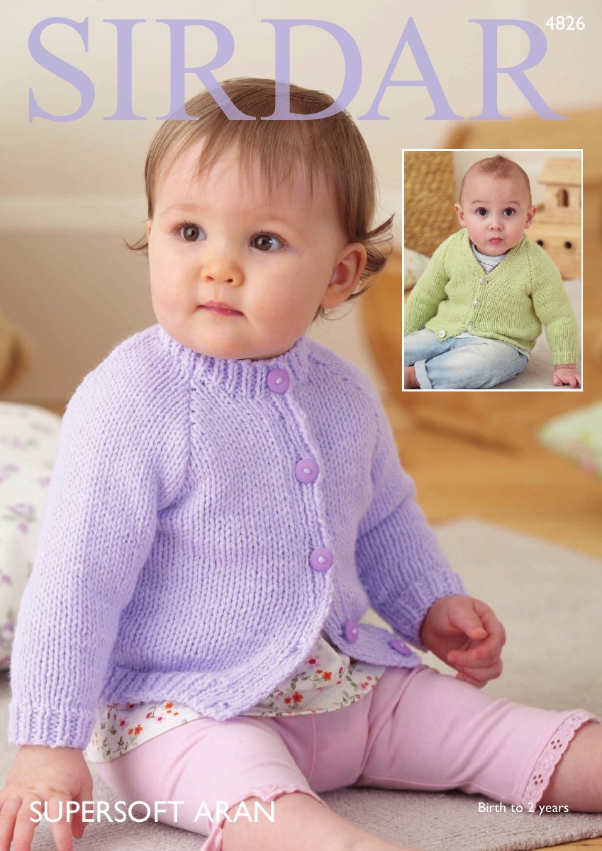 Sirdar 4826 Cardigans in Supersoft Aran pattern cover