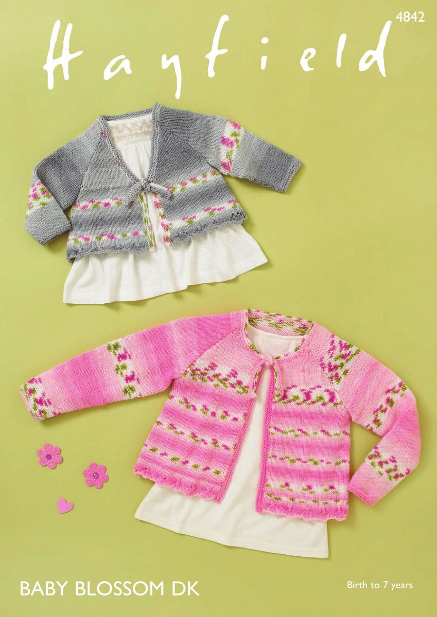 Hayfield 4842 Baby Girl's & Girl's Tops in Baby Blossom DK pattern cover