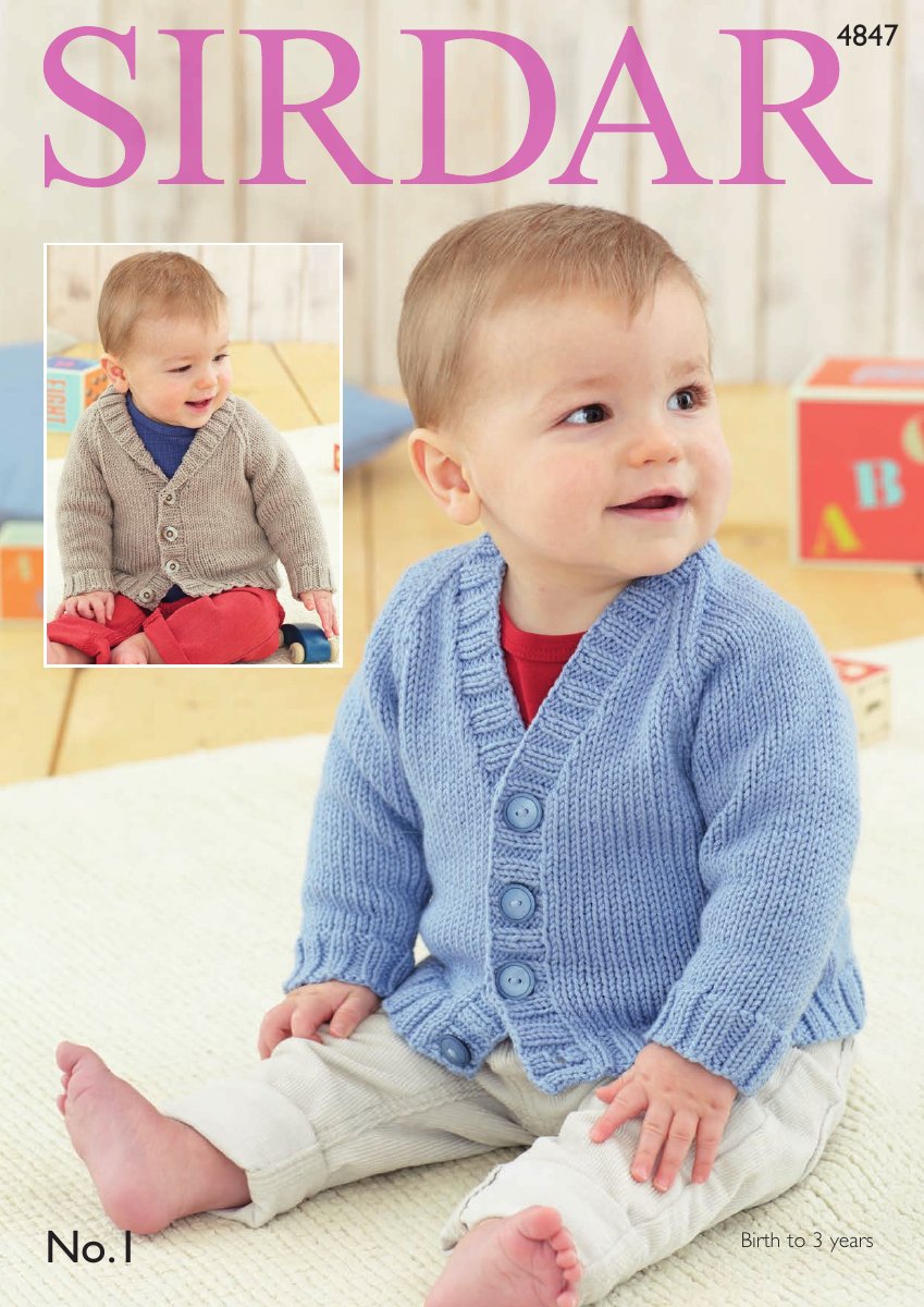 Sirdar 4847 Baby's & Child's Cardigan in No.1 DK pattern cover