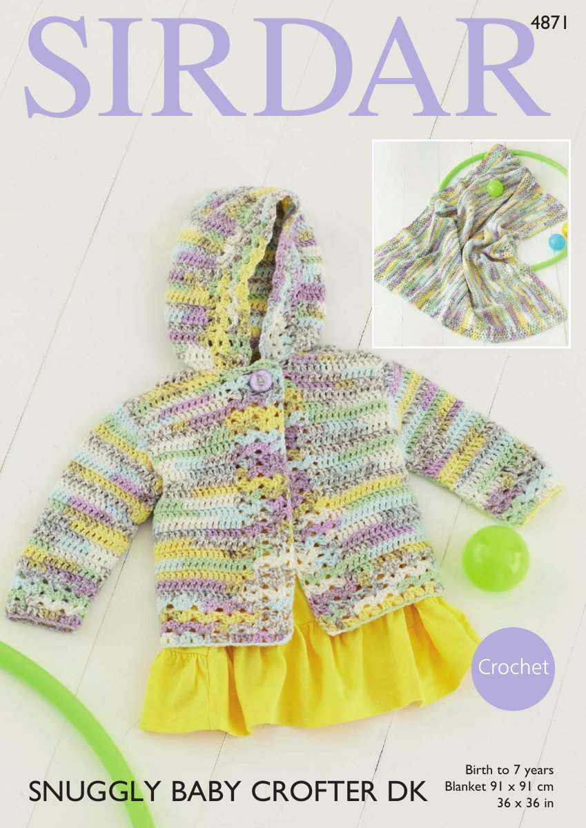 Sirdar 4871 Baby's & Child's Jacket in Snuggly Baby Crofter DK pattern cover