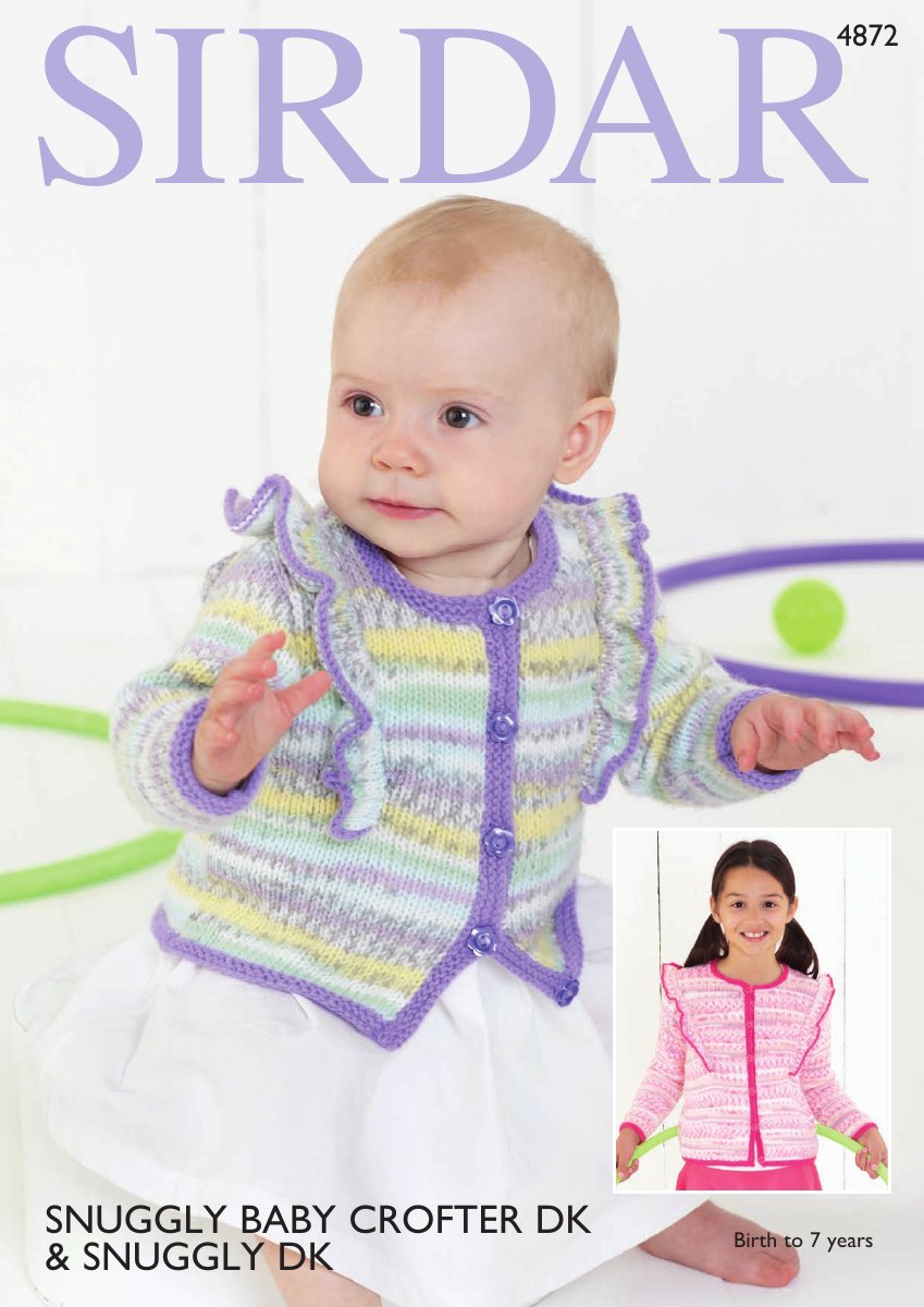 Sirdar 4872 Cardigan in Snuggly Baby Crofter DK pattern cover