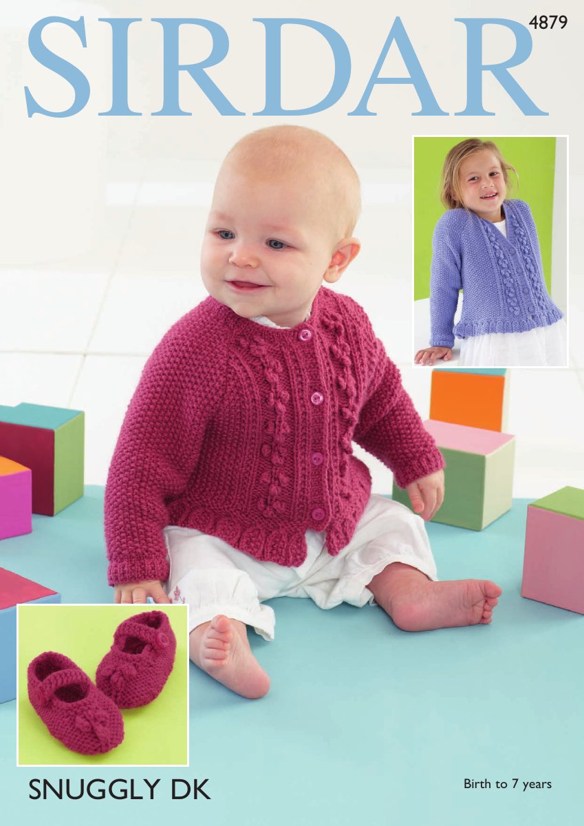 Sirdar 4879 Cardigans and Shoes in Snuggly DK pattern cover