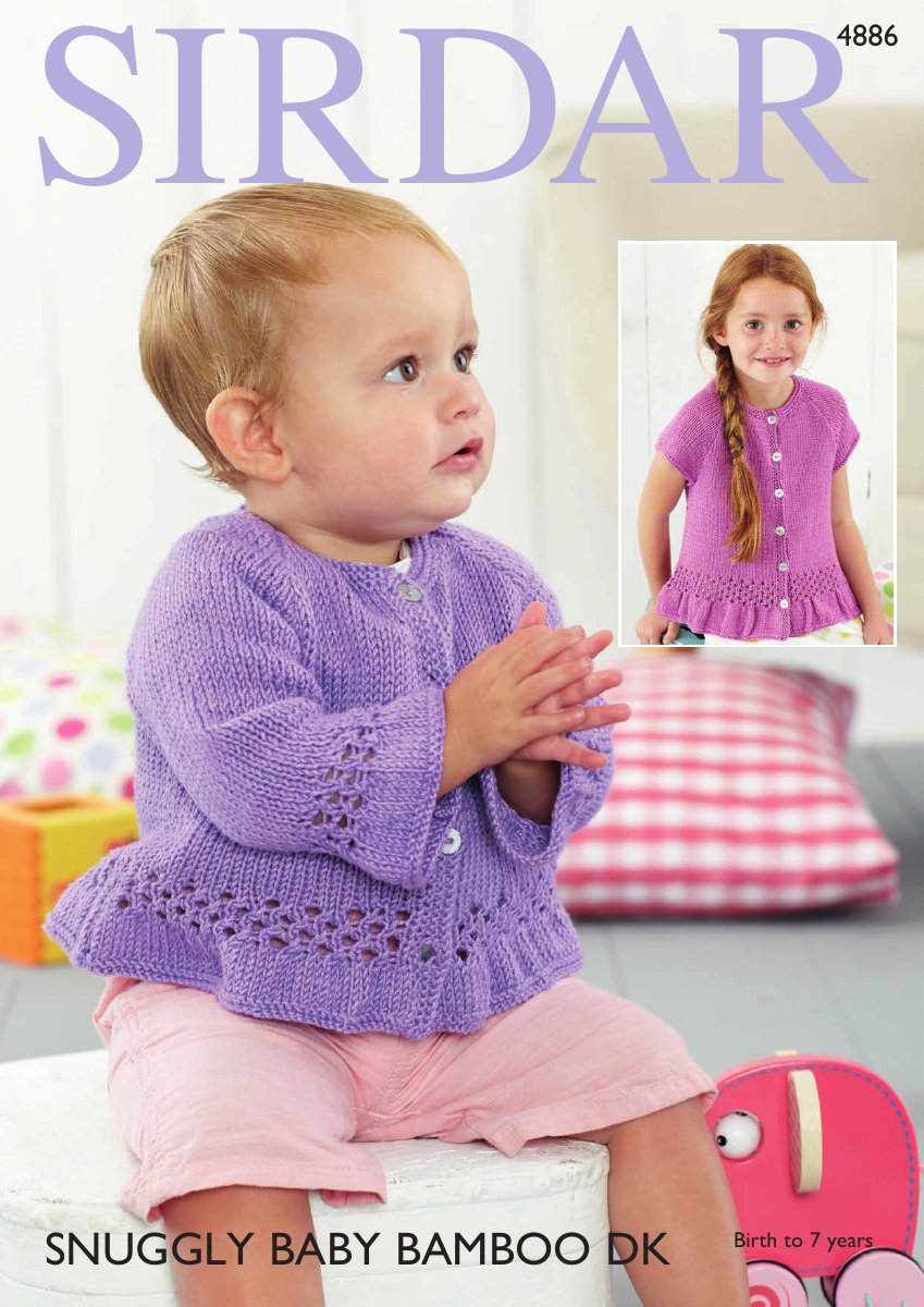 Sirdar 4886 Jackets in Snuggly Baby Bamboo DK pattern cover