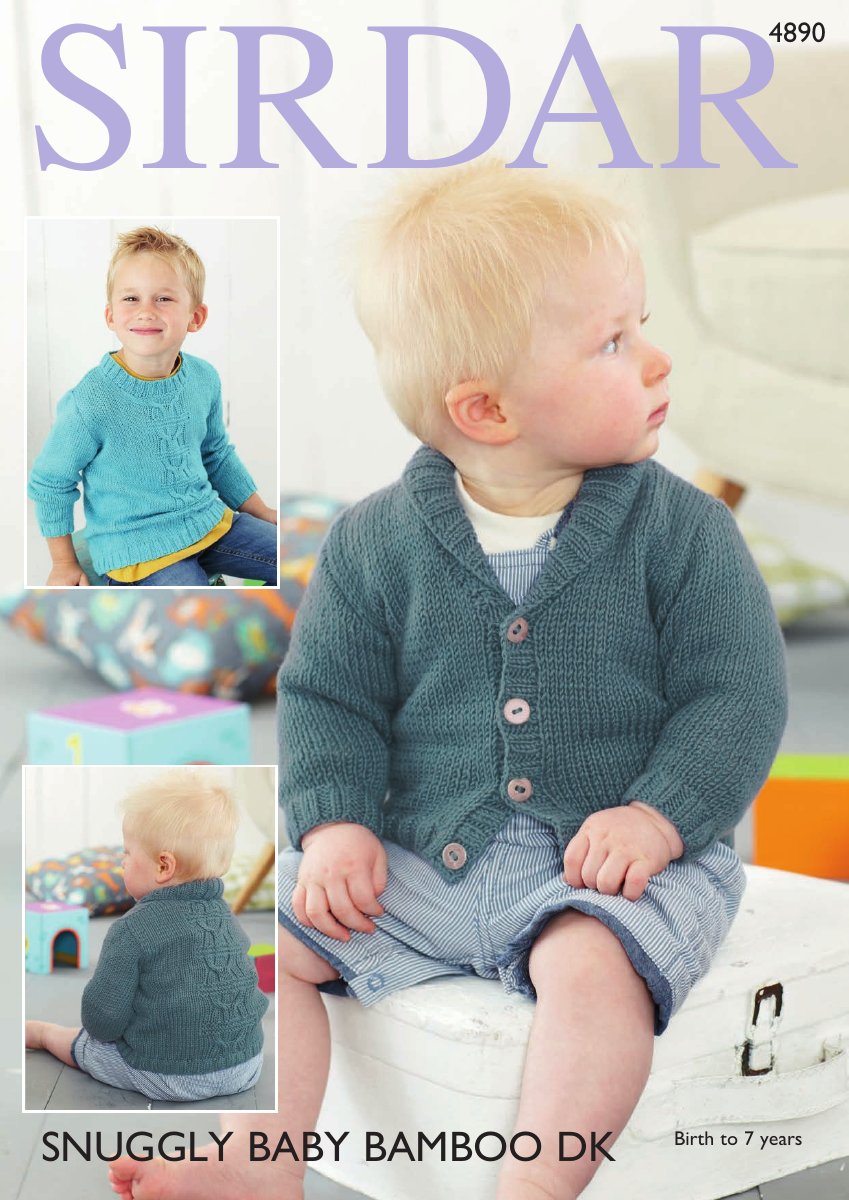 Sirdar 4890 Baby's & Child's Cardigan in Snuggly Baby Bamboo DK pattern cover