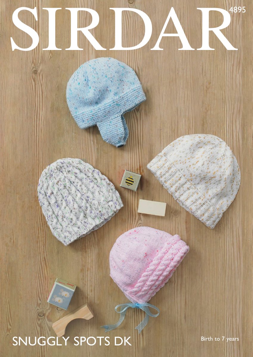 Sirdar 4895 Hats in Snuggly Spots DK pattern cover