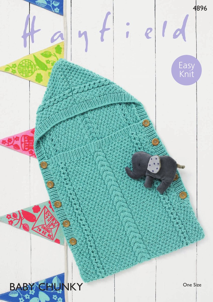 Hayfield 4896 Baby Sleeping Bag in Baby Chunky pattern cover