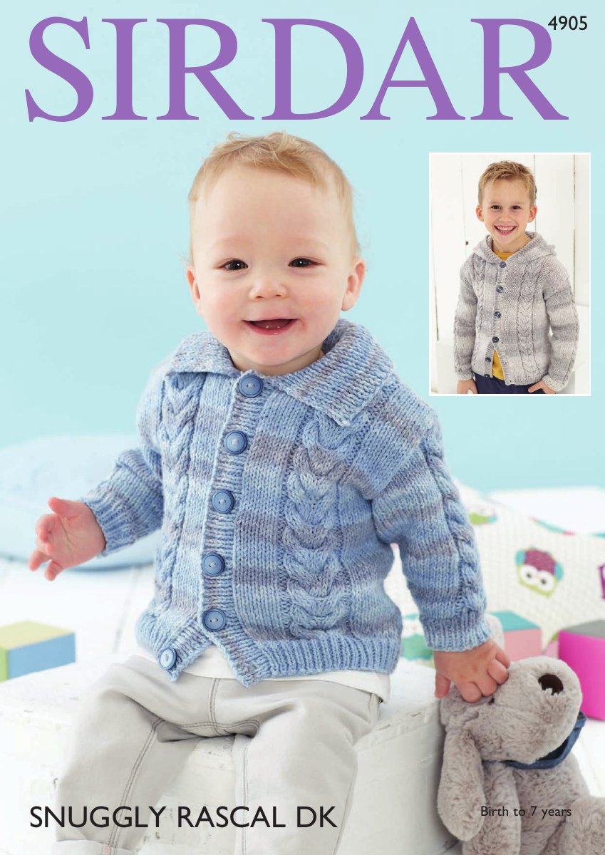 Sirdar 4905 Cardigans in Snuggly Rascal DK pattern cover