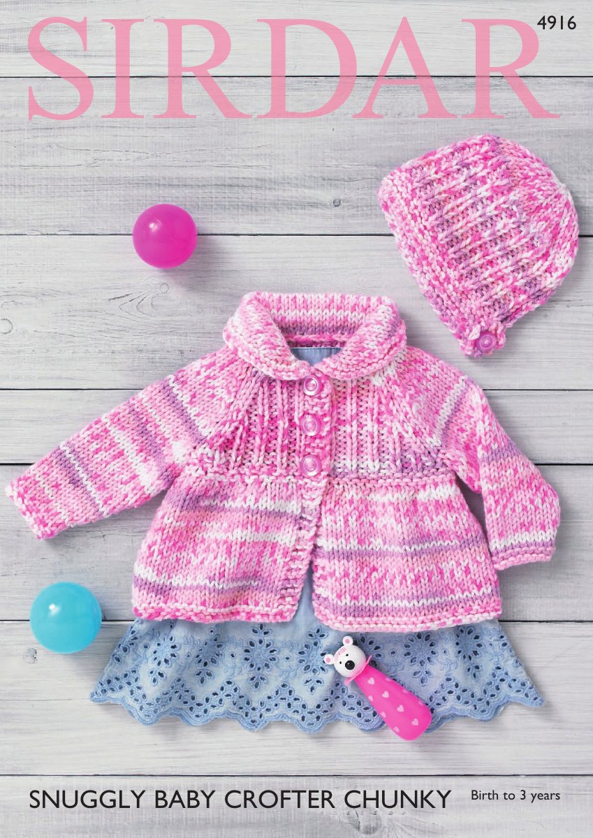 Sirdar 4916 Baby's & Child's Jacket in Snuggly Baby Crofter Chunky pattern cover