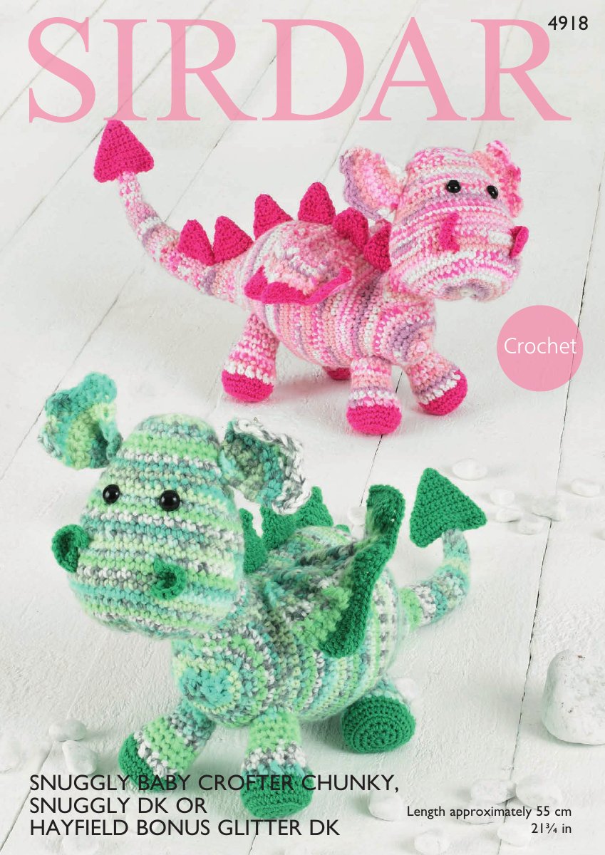 Sirdar 4918 Dragons in Snuggly Baby Crofter Chunky pattern cover