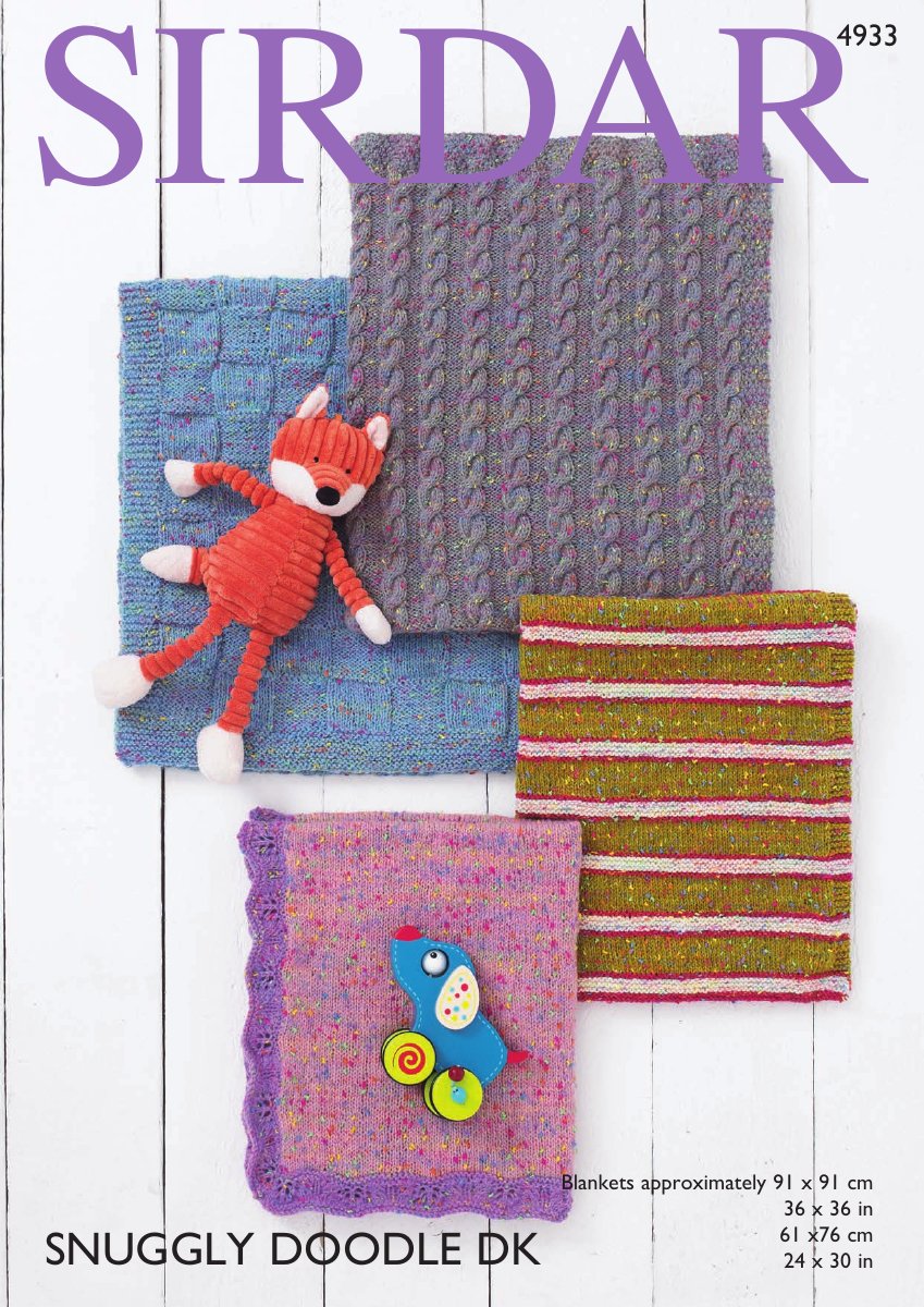Sirdar 4933 Blanket in Snuggly Doodle DK pattern cover