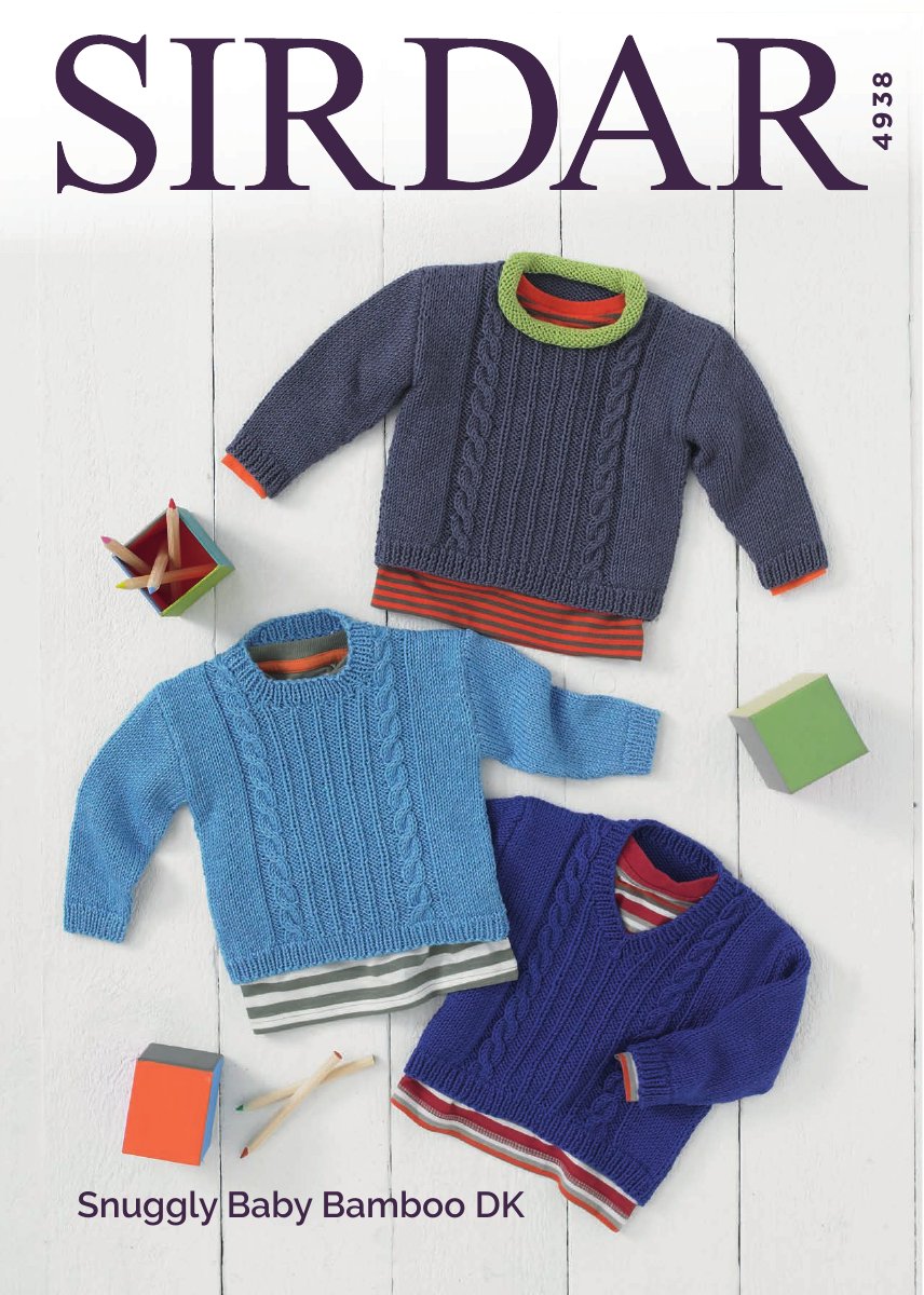 Sirdar 4938 Sweaters in Snuggly Baby Bamboo DK pattern cover