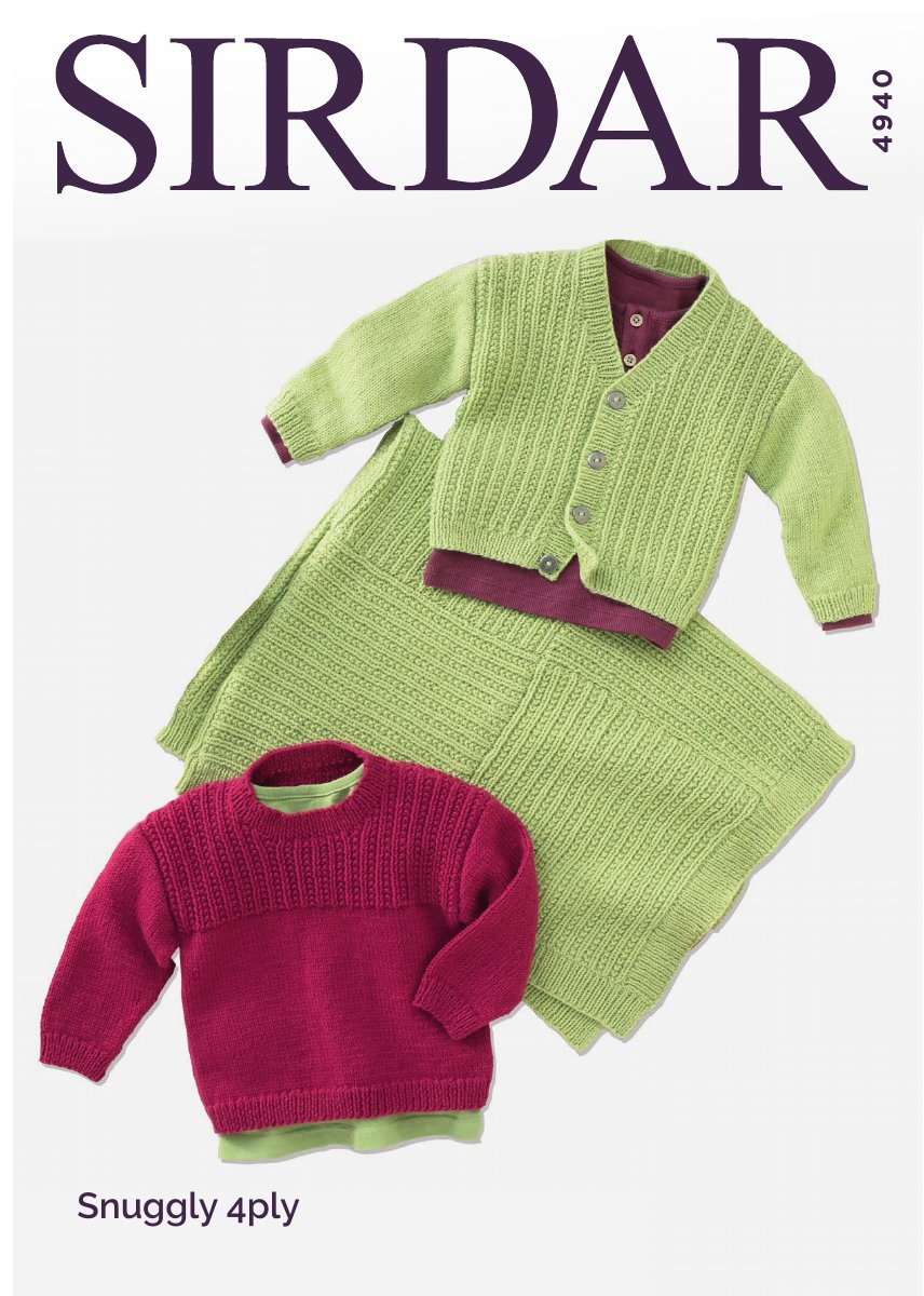 Sirdar 4940 Baby's & Child's Cardigan in Snuggly 4 Ply pattern cover