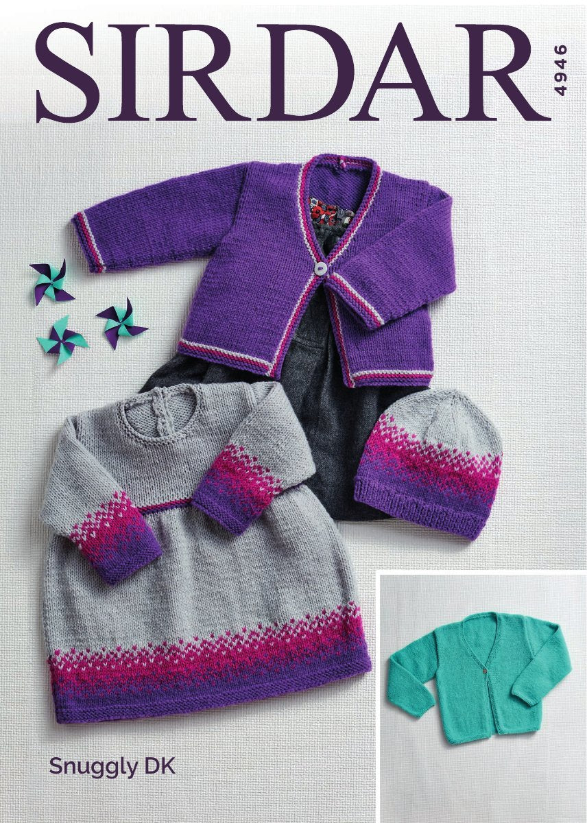Sirdar 4946 Dress, Cardigans and Hats in Snuggly DK pattern cover