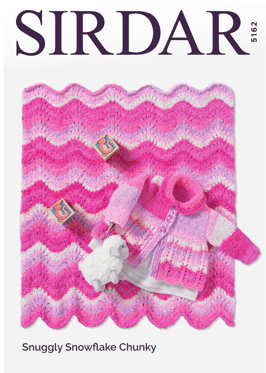 Sirdar 5162 Coat and Blanket in Snuggly Snowflake Chunky pattern cover