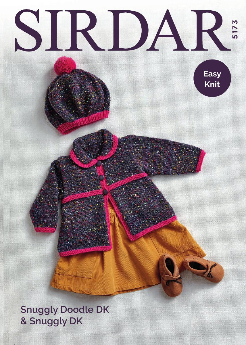 Sirdar 5173 Coat & Beret in Snuggly Doodle DK pattern cover