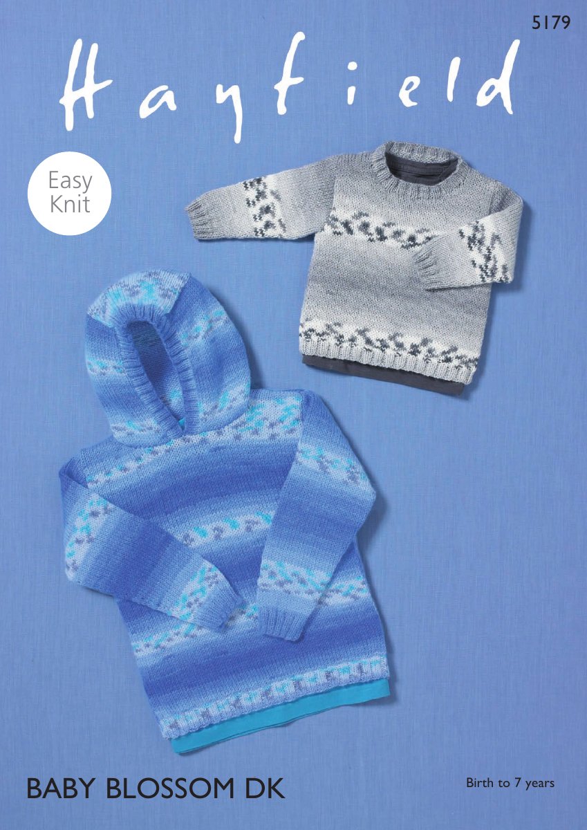 Hayfield 5179 Sweaters in Baby Blossom DK pattern cover