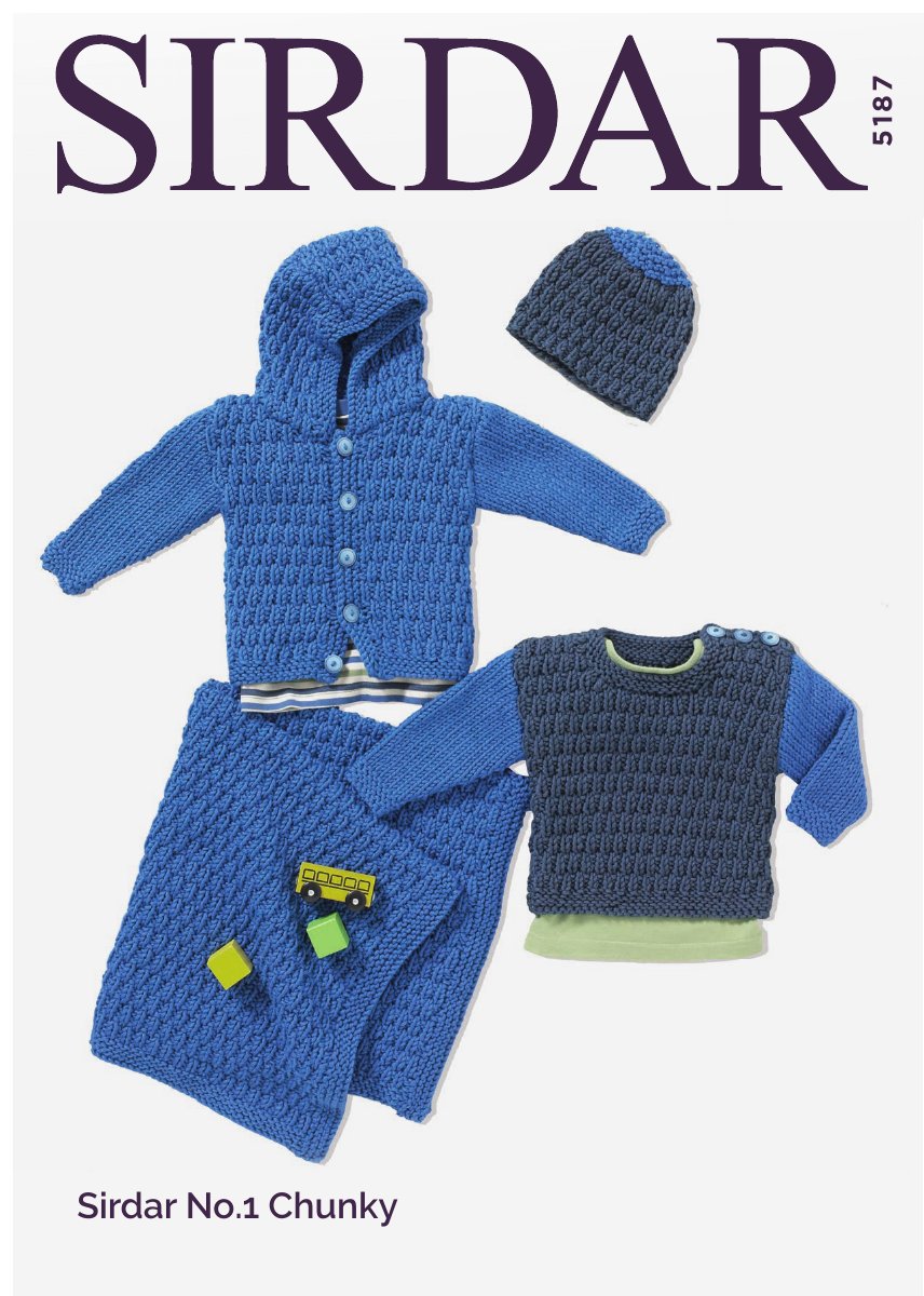 Sirdar 5187 Baby's & Child's Jacket in No.1 Chunky pattern cover