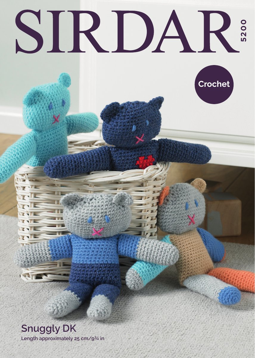 Sirdar 5200 Crochet Teds in Snuggly DK pattern cover