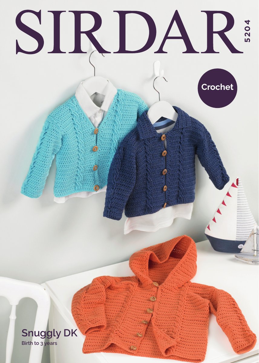 Sirdar 5204 Baby's & Child's Cardigan in Snuggly DK pattern cover