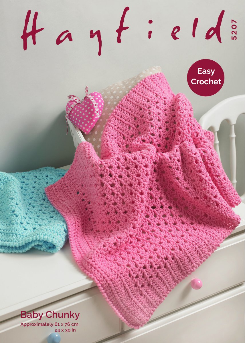 Hayfield 5207 Blanket in Baby Chunky pattern cover