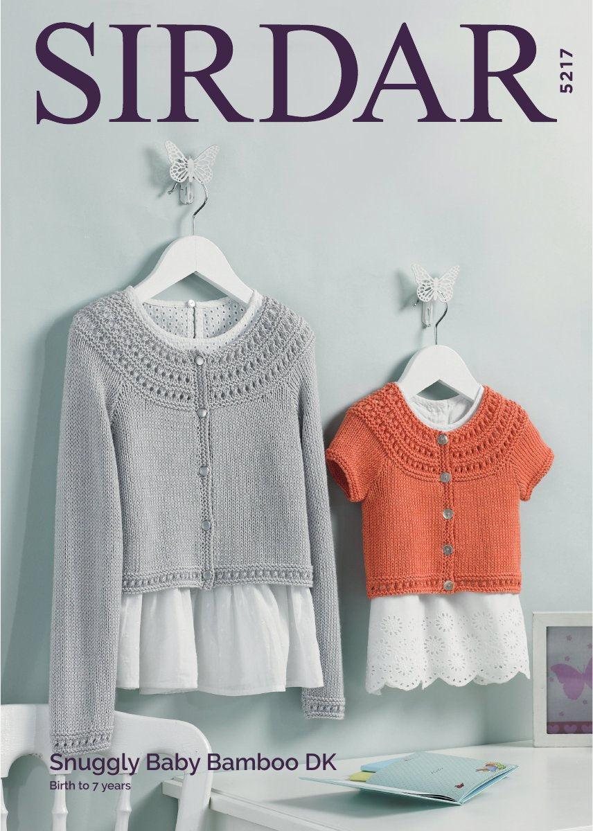 Sirdar 5217 Baby's & Child's Cardigan in Snuggly Baby Bamboo DK pattern cover