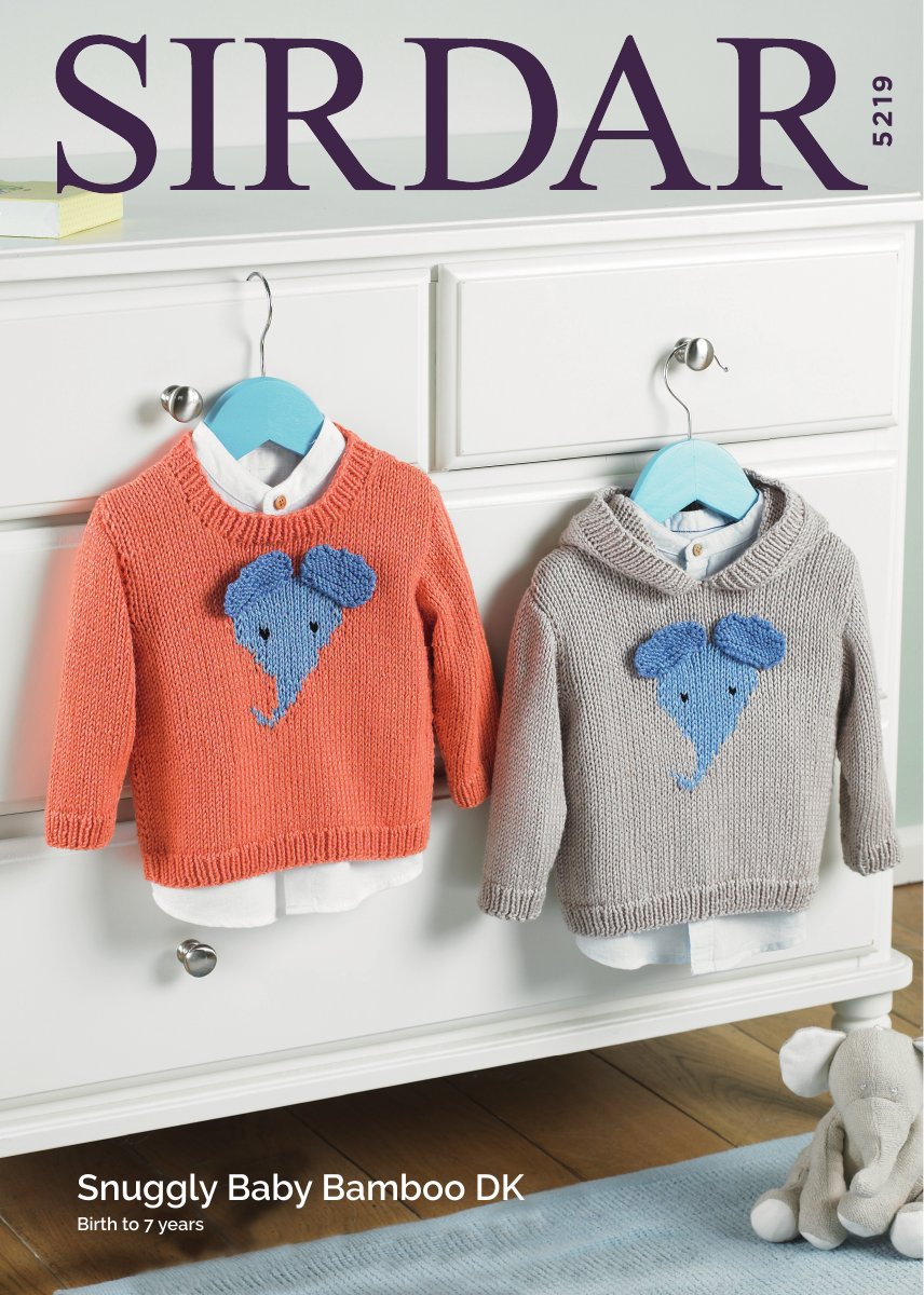 Sirdar 5219 Sweaters in Snuggly Baby Bamboo DK pattern cover