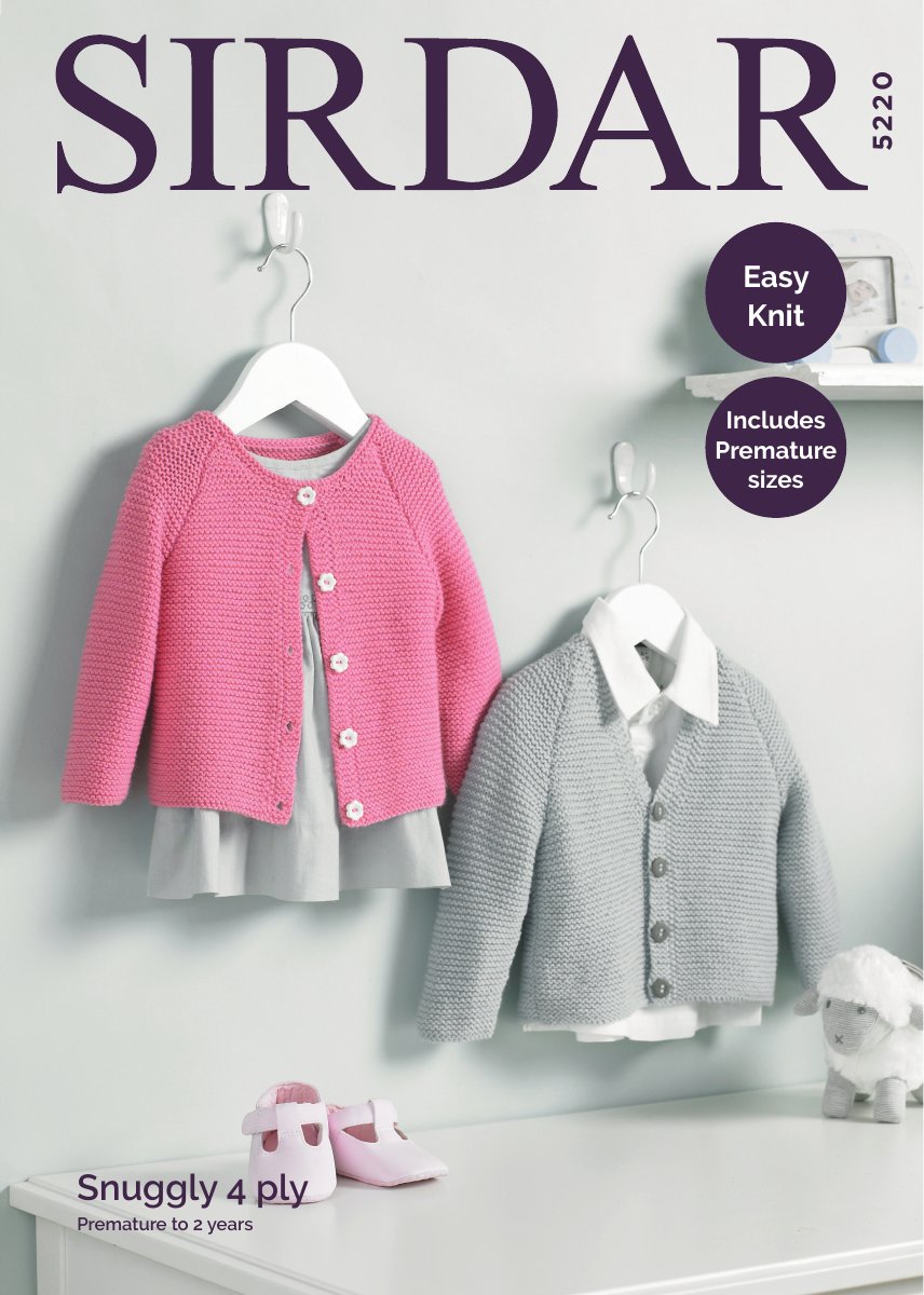 Sirdar 5220 Baby's & Child's Cardigan in Snuggly 4 Ply pattern cover