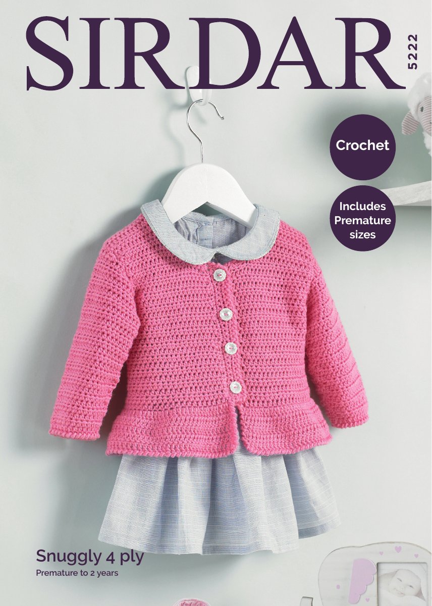 Sirdar 5222 Cardigan in Snuggly 4 Ply pattern cover