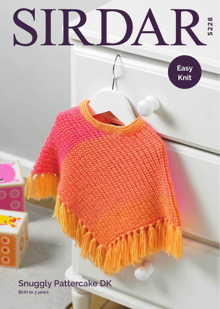 Sirdar 5228 Baby's & Child's Poncho in Snuggly Pattercake DK pattern cover