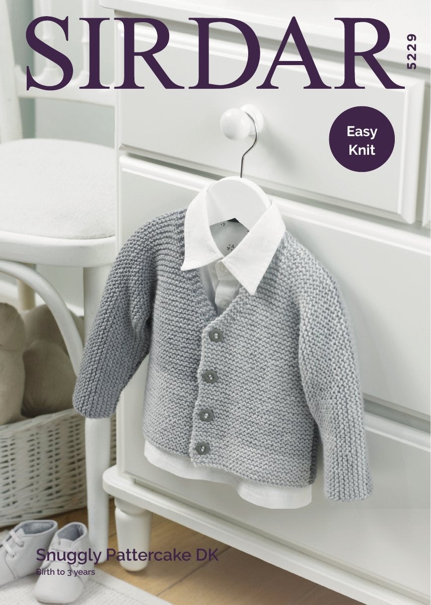 Sirdar 5229 Child's Cardigan in Snuggly Pattercake DK pattern cover