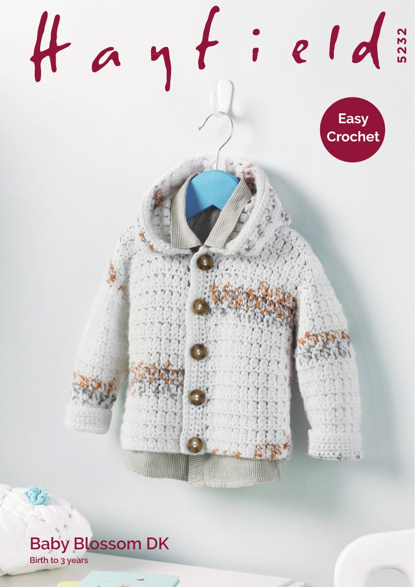 Hayfield 5232 Boy's Jacket in Baby Blossom DK pattern cover