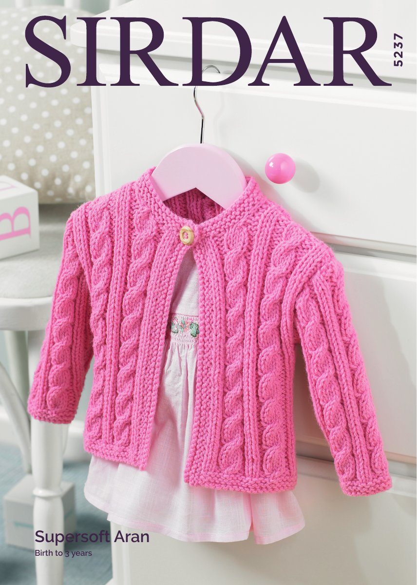 Sirdar 5237 Baby's & Child's Cardigan in Supersoft Aran pattern cover