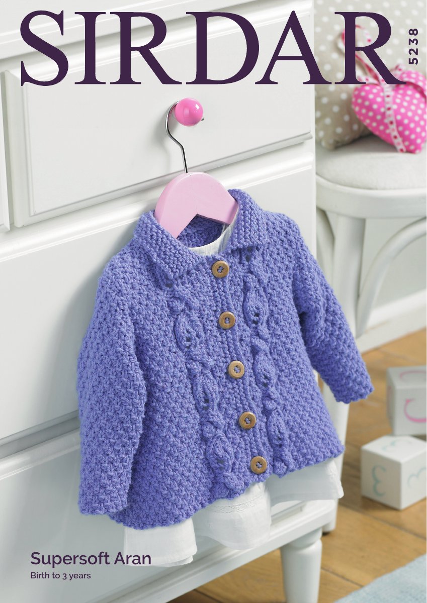 Sirdar 5238 Baby's & Child's Jacket in Supersoft Aran pattern cover