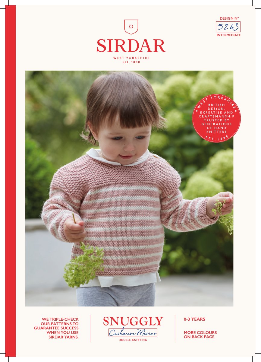 Sirdar 5243 Baby's & Child's Pattern in Snuggly Cashmere Merino DK pattern cover