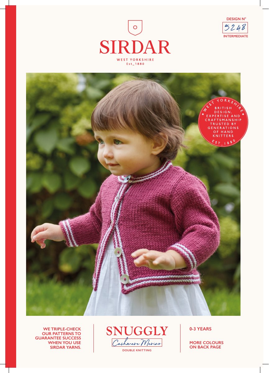 Sirdar 5248 Baby's & Child's Cardigan in Snuggly Cashmere Merino DK pattern cover