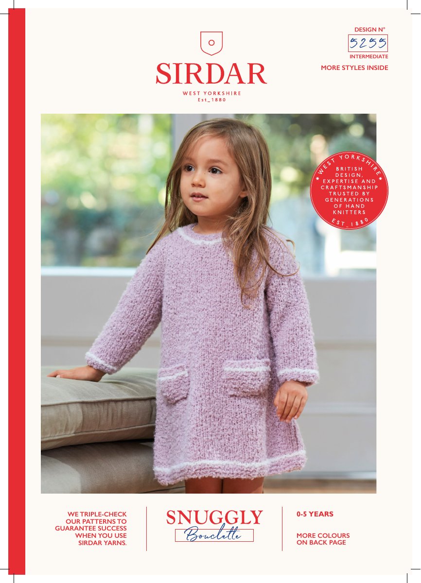 Sirdar 5255 Baby's & Child's Dress in Snuggly Bouclette pattern cover