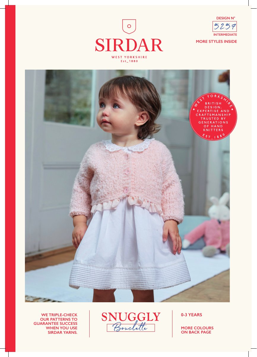 Sirdar 5257 Baby's & Child's Cardigan in Snuggly Bouclette pattern cover