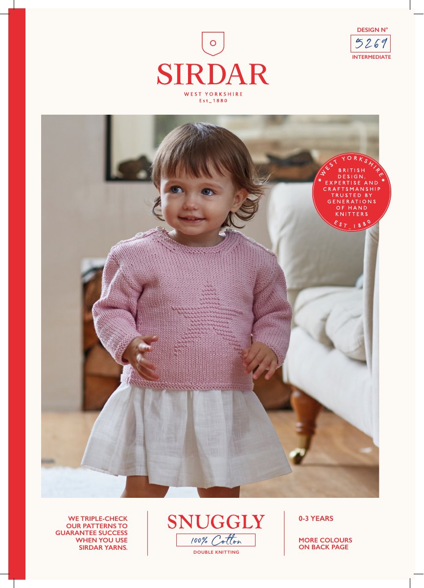 Sirdar 5269 Baby's & Child's Sweater in Snuggly 100% Cotton DK pattern cover