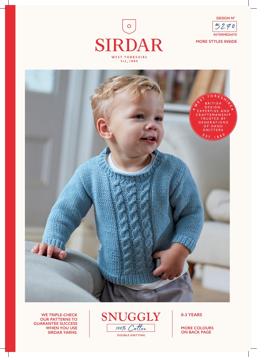 Sirdar 5270 Baby's & Child's Top in Snuggly 100% Cotton DK pattern cover