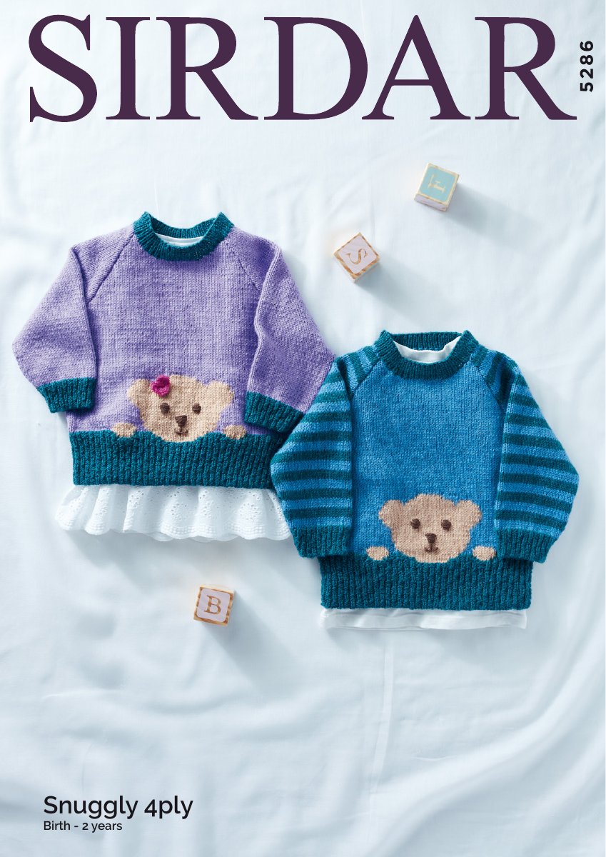 Sirdar 5286 Sweaters in Snuggly 4 Ply pattern cover