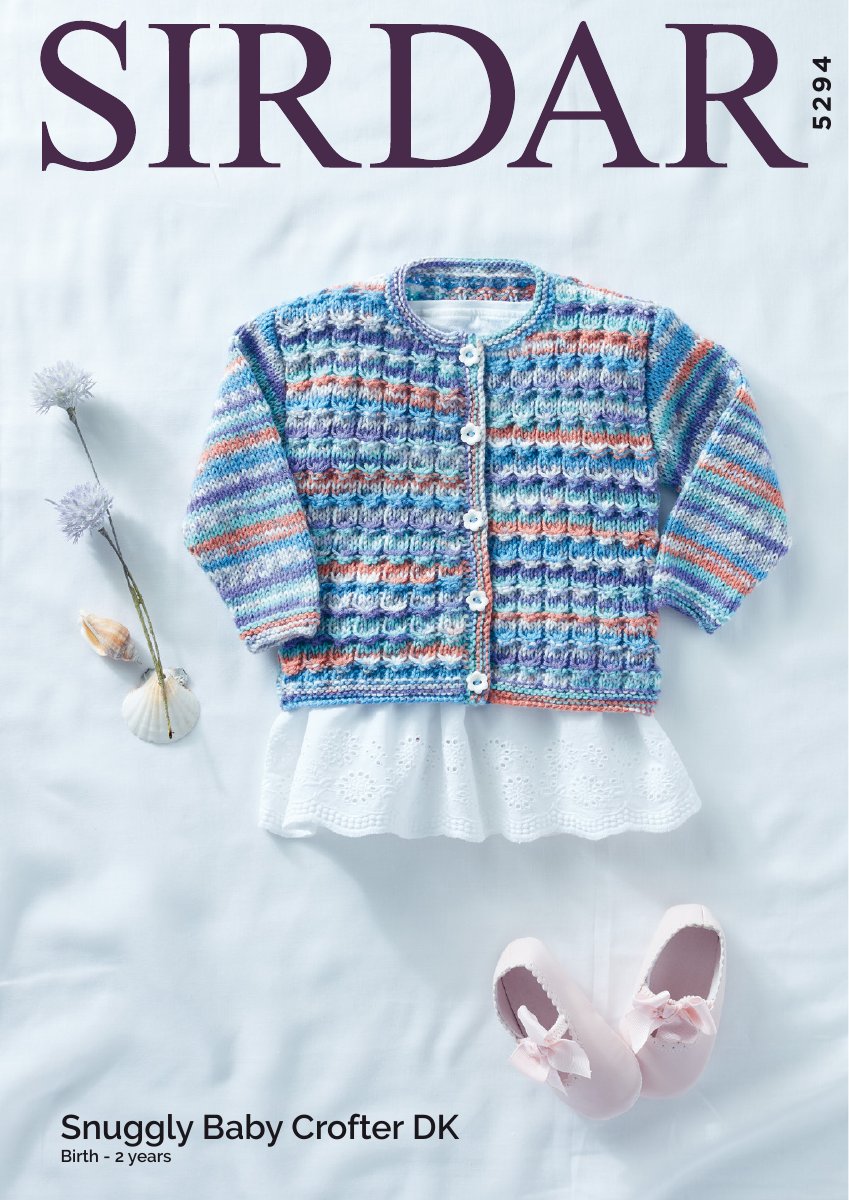 Sirdar 5294 Cardigan in Snuggly Baby Crofter DK pattern cover